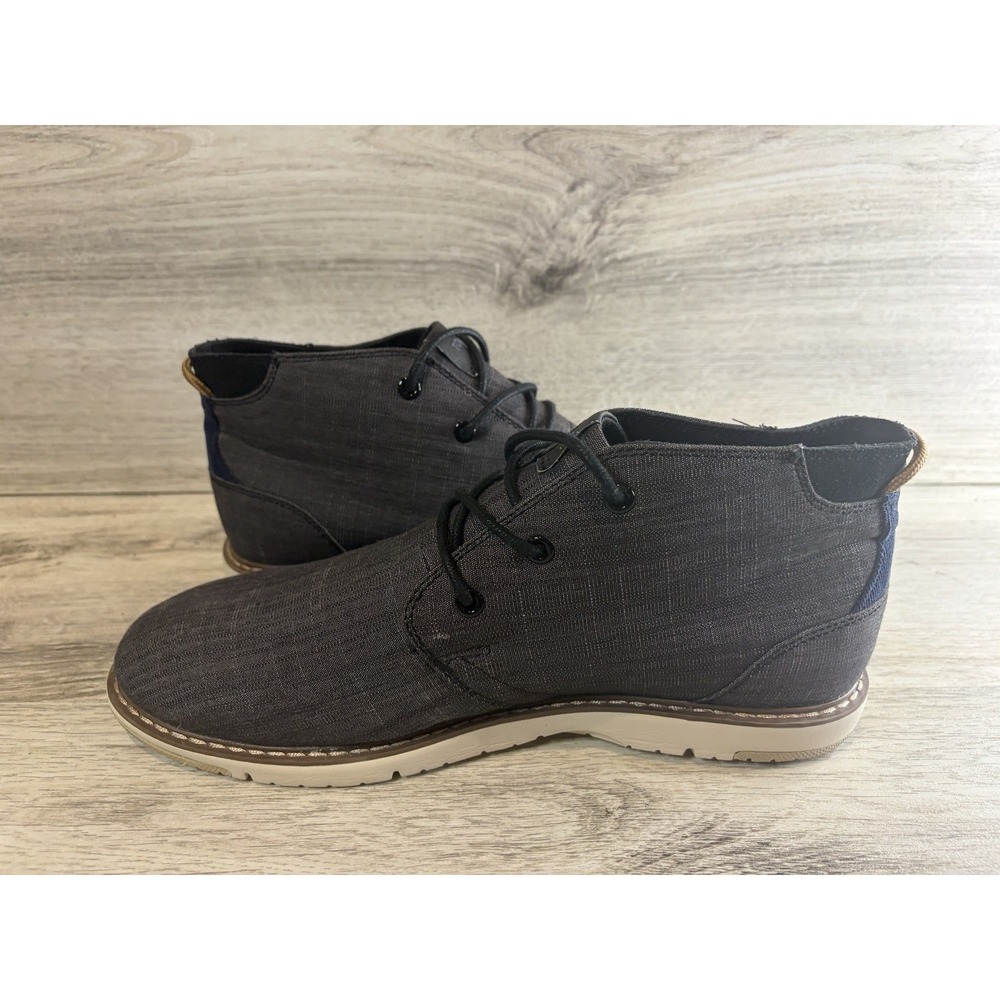Toms Men's 10.5 M Navi Sport Bottom Chukka Boots Black Crosshatch Denim 10014349 - Picture 5 of 8